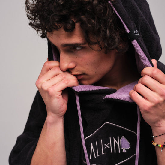 V Poncho Flash Line - Black Nirvana One Size