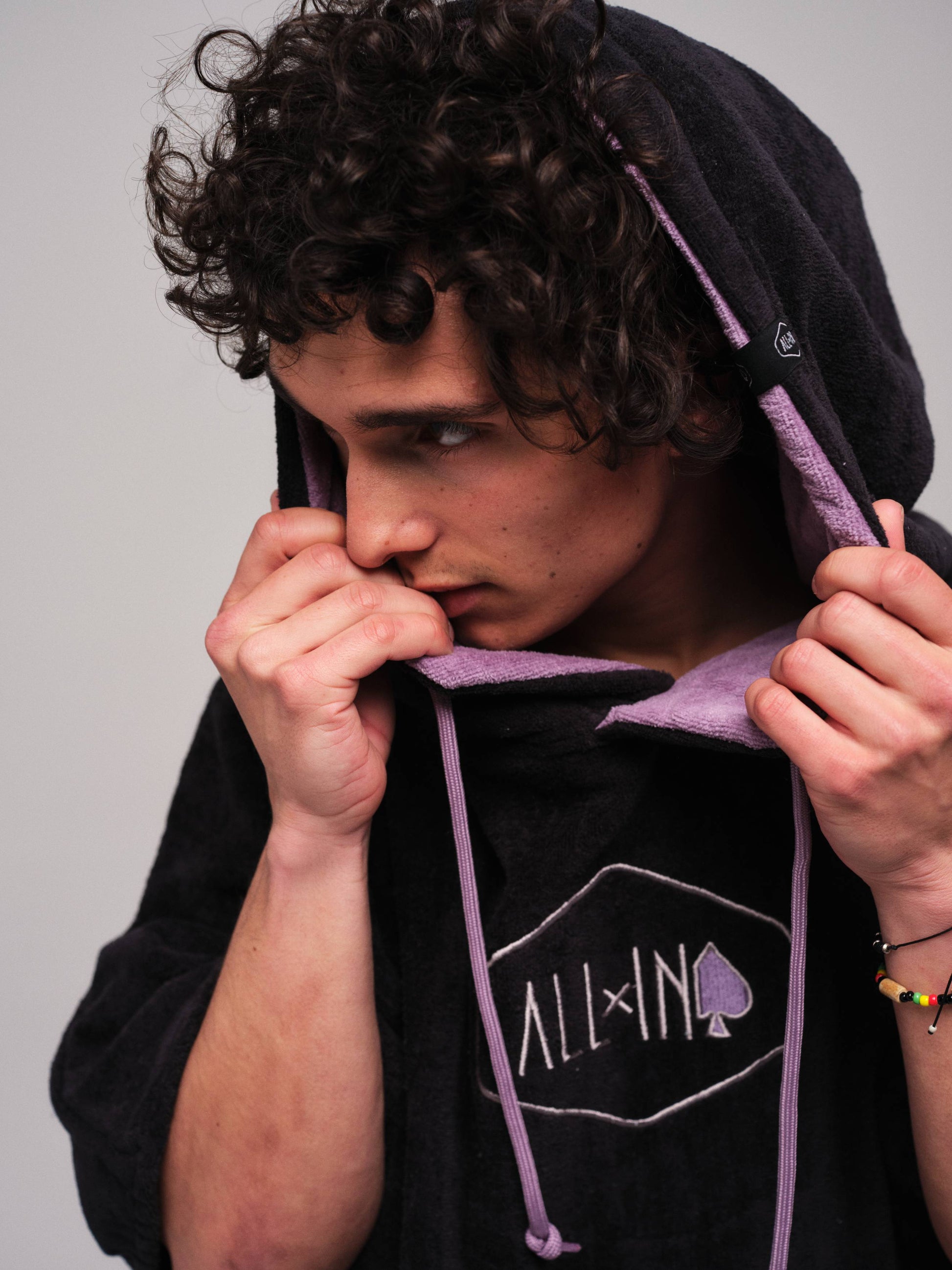 V Poncho Flash Line - Black Nirvana One Size