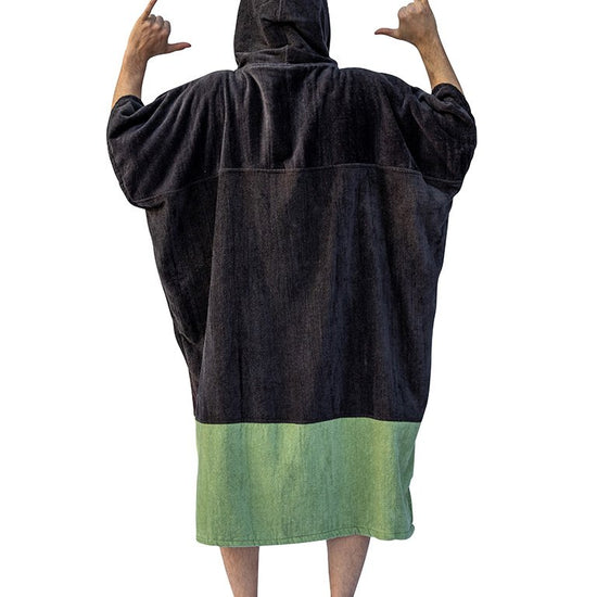 V Poncho Flash Line - Zwart / Kaki Eén maat