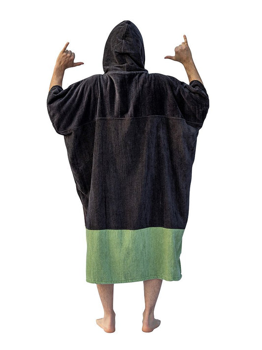 V Poncho Flash Line - Zwart / Kaki Eén maat