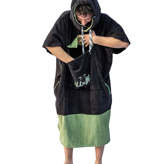 V Poncho Flash Line - Zwart / Kaki Eén maat