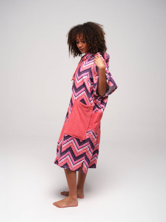 V Jacquard Poncho - Yucatan Eén maat