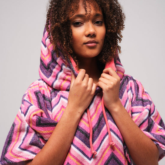 V Jacquard Poncho - Yucatan Eén maat