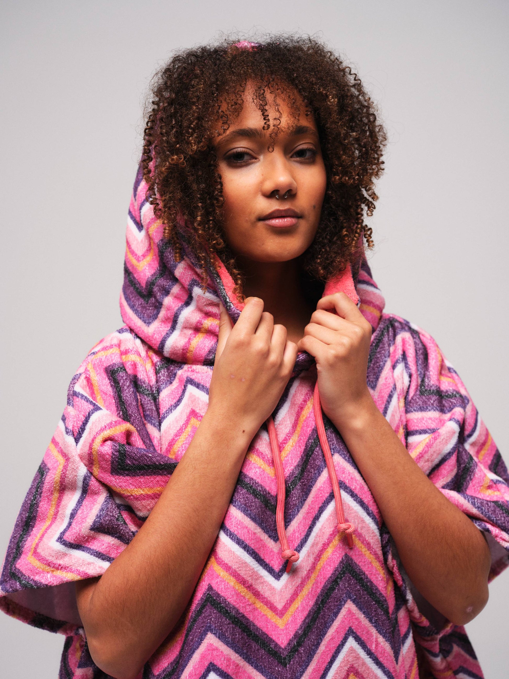 V Jacquard Poncho - Yucatan Eén maat