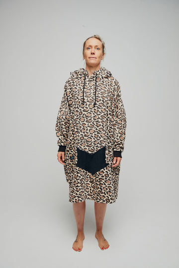 Long Sleeves Ponchos - LEOPARD