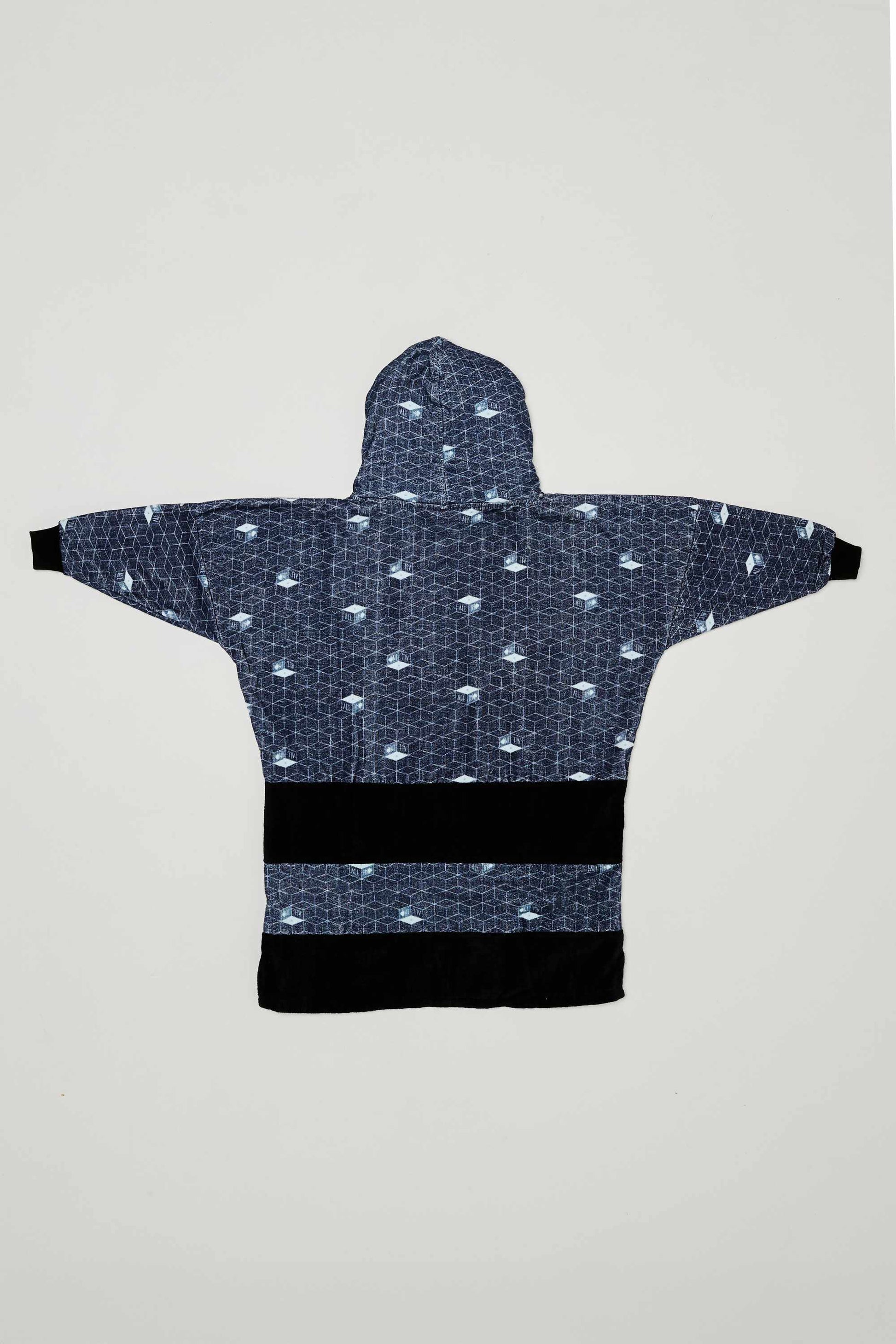 Junior Poncho met lange mouwen - Belettering 9-15 jaar