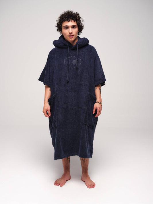 V Poncho Organic - Azul Marino Una Talla