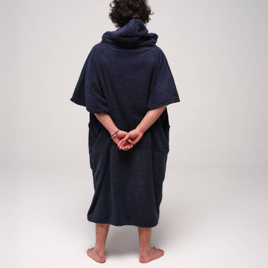 V Poncho Organic - Azul Marino Una Talla