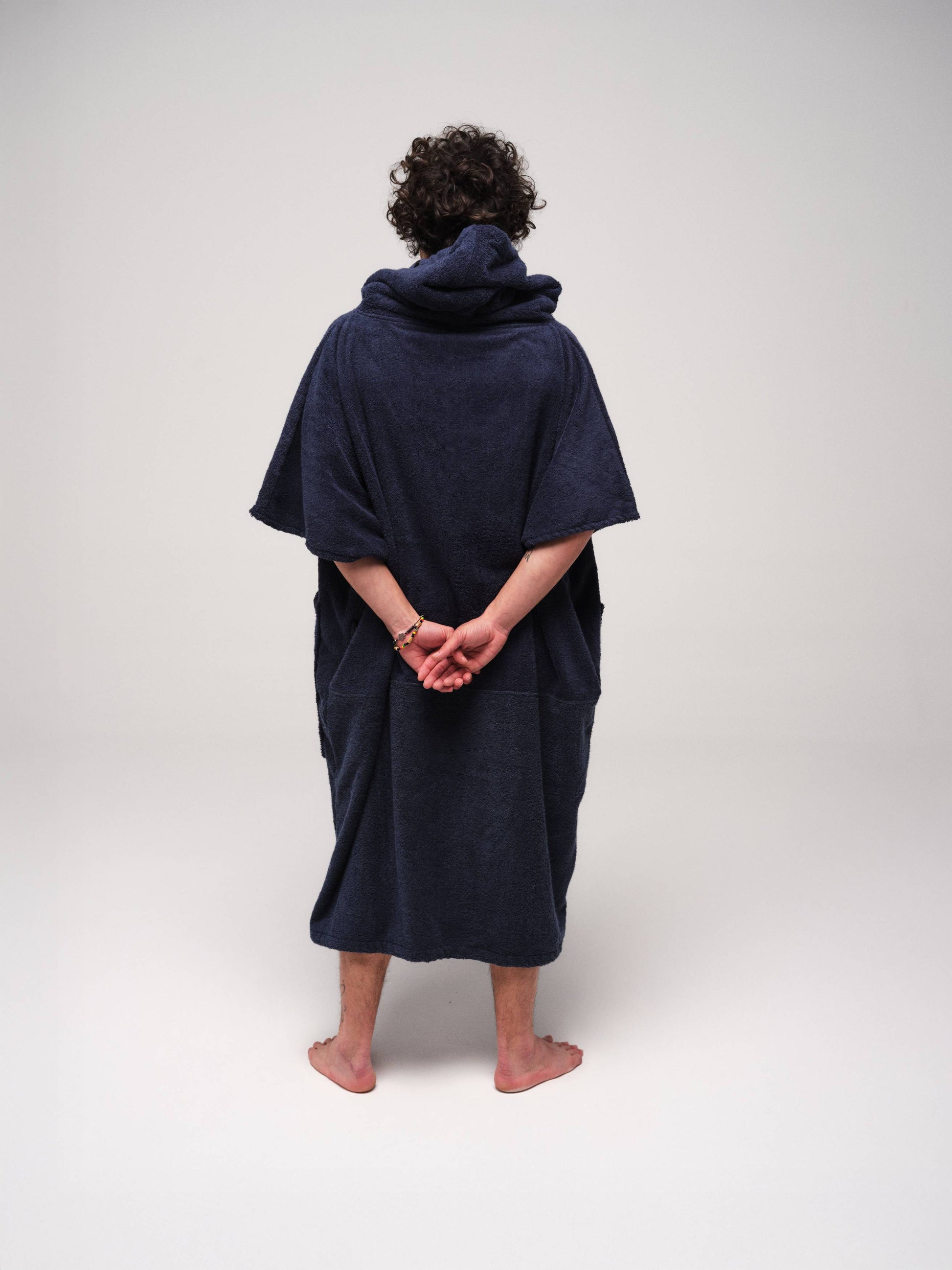 V Poncho Organic - Azul Marino Una Talla