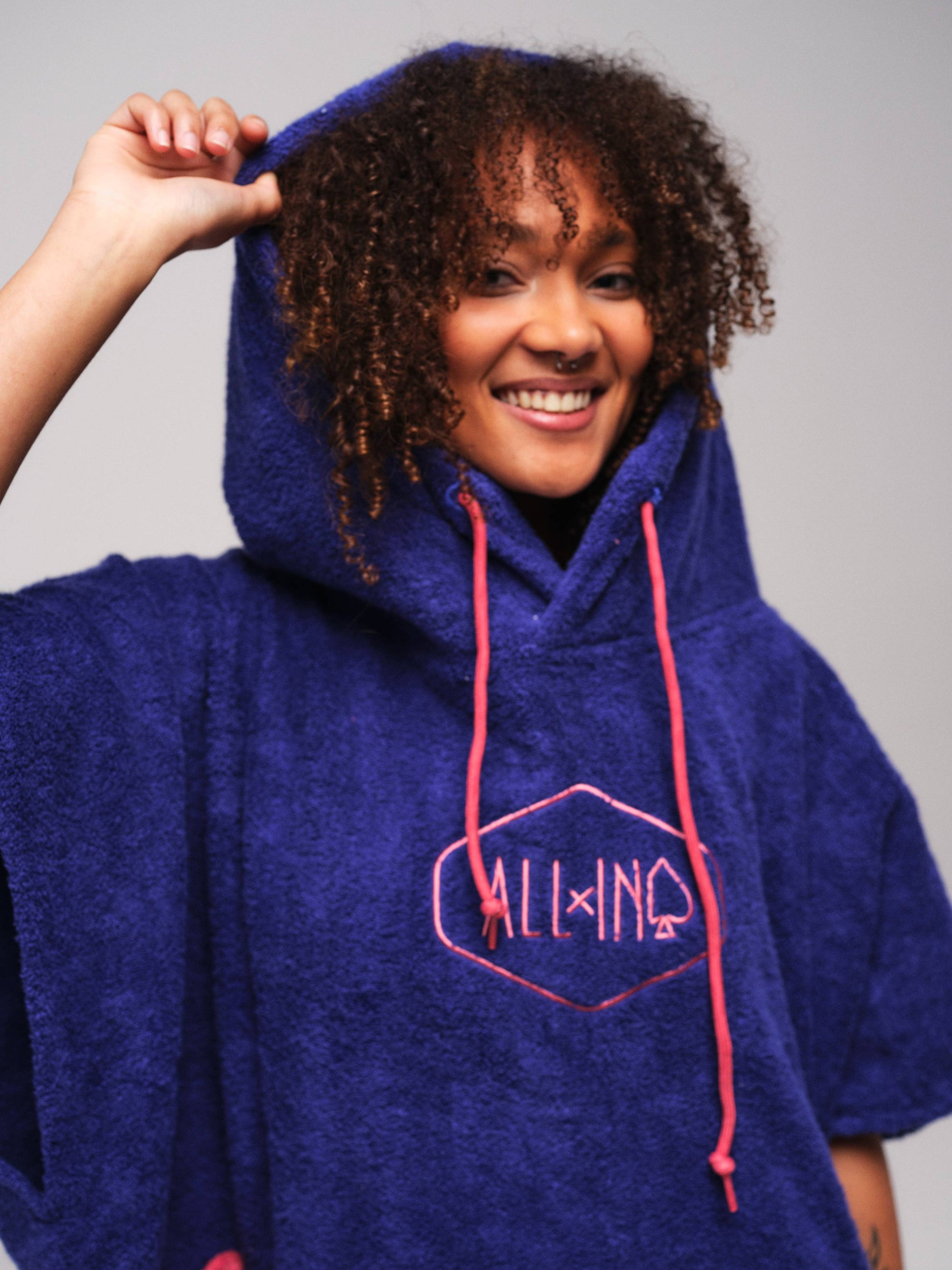 V Poncho Organic - Spectrum Rose One Size