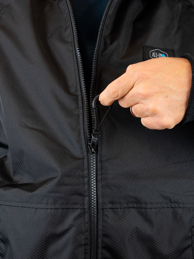 Chaqueta Storm - Negra / Turquesa L