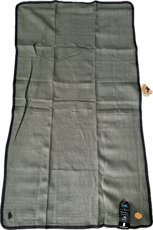 Serviette de plage légère - KAKI WAFFLE