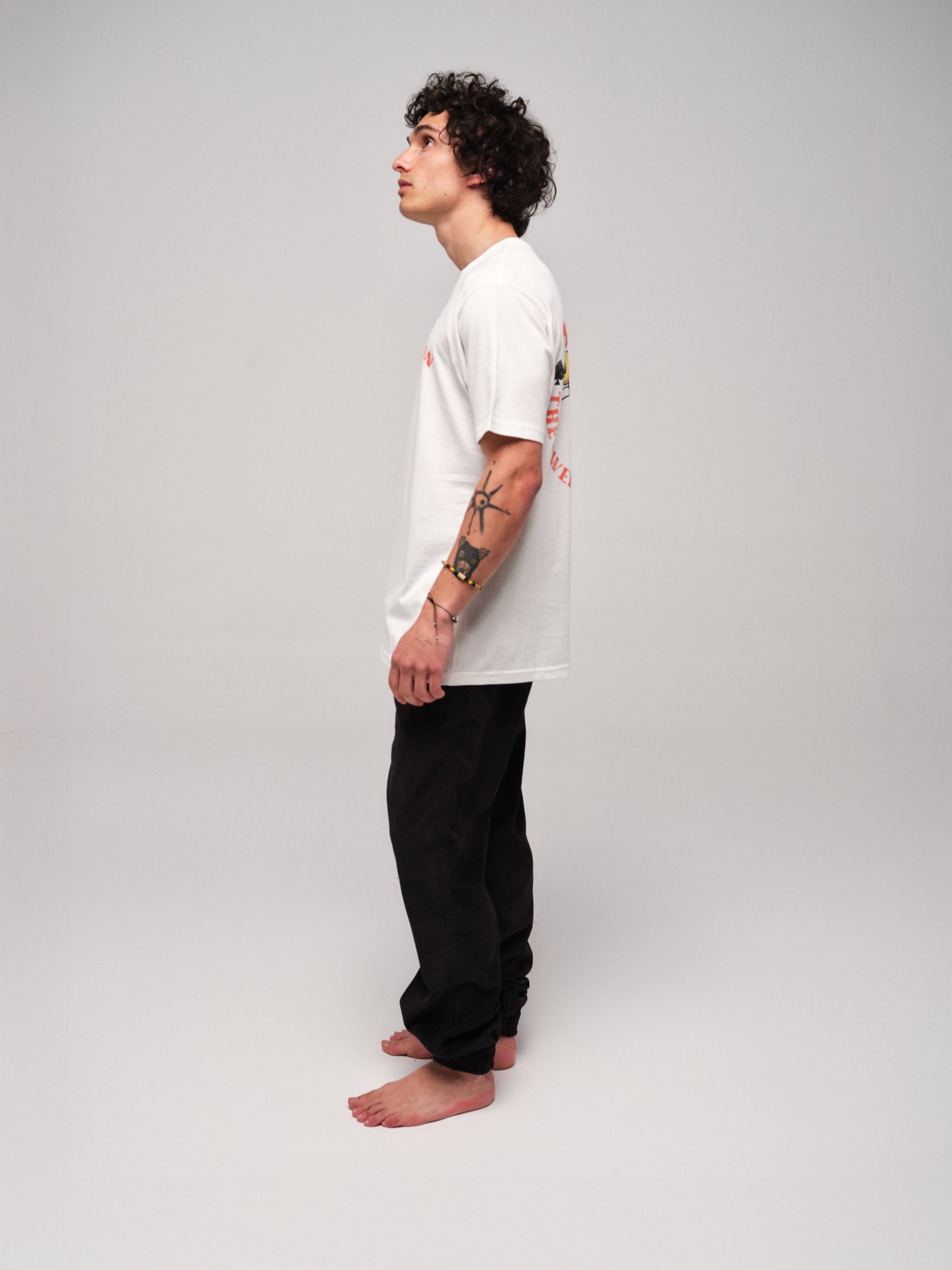 Camiseta - Bad Cat - Blanco L