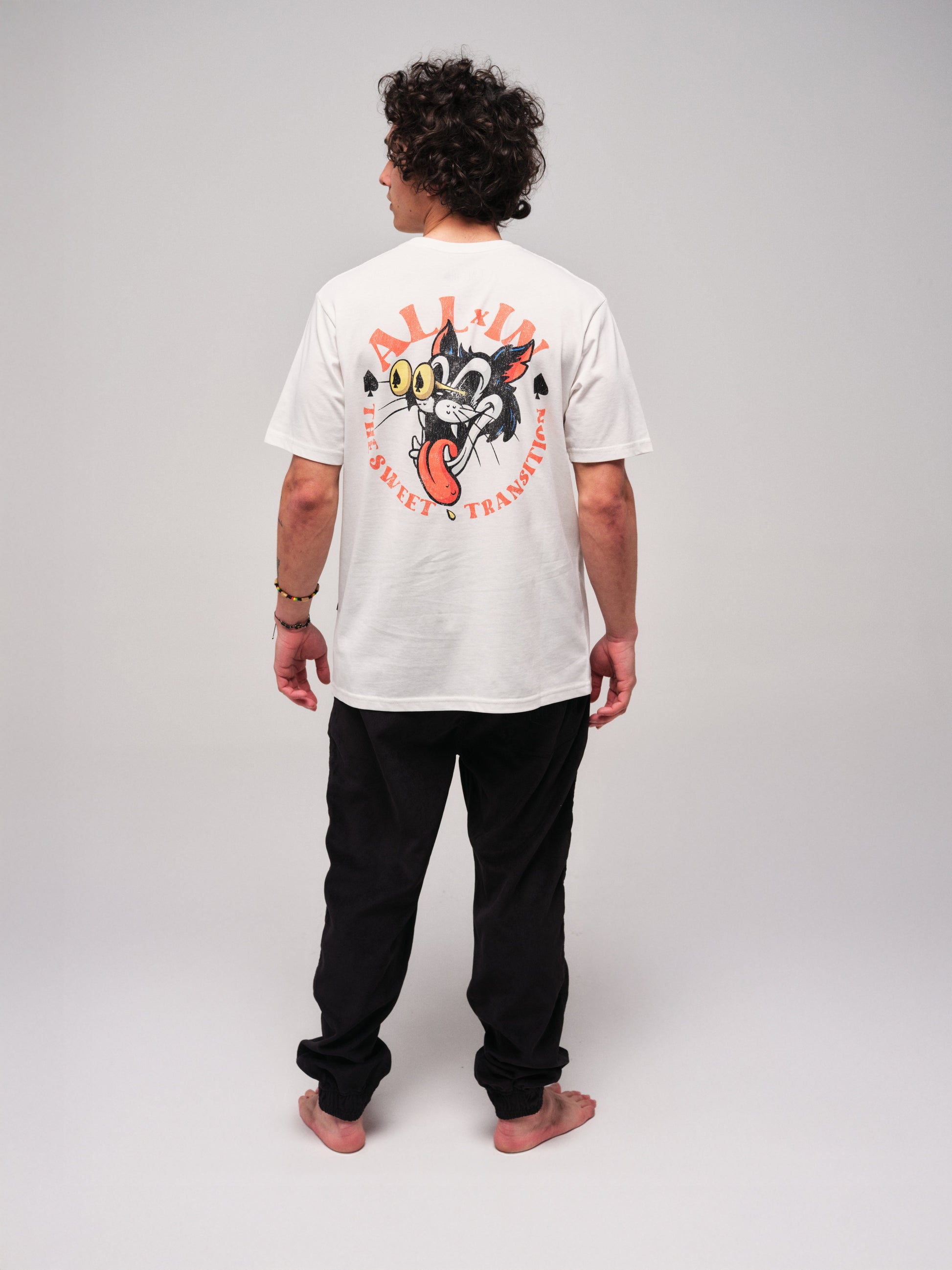 Camiseta - Bad Cat - Blanco L