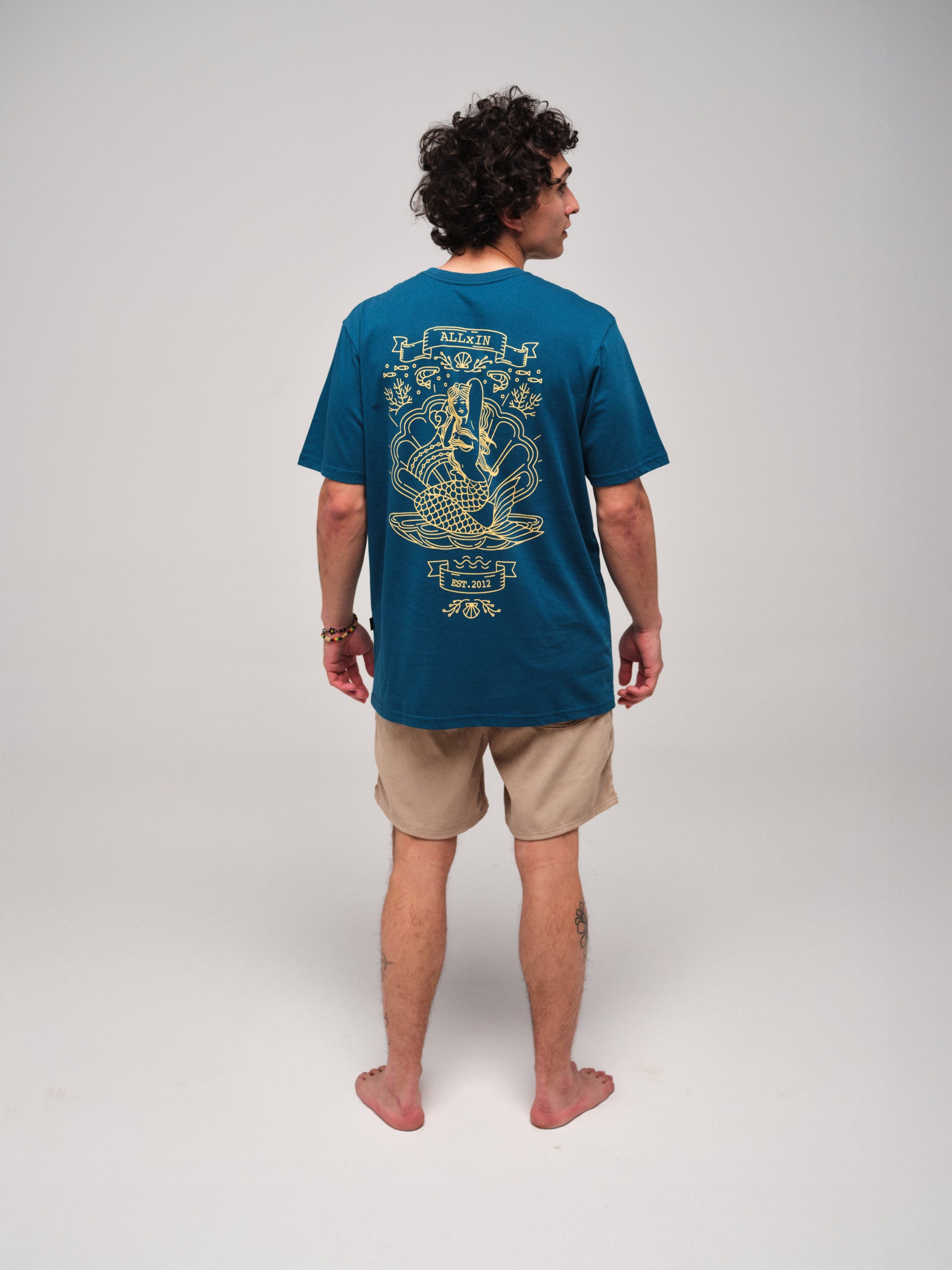 Camiseta - Compostella - Azul Coral L