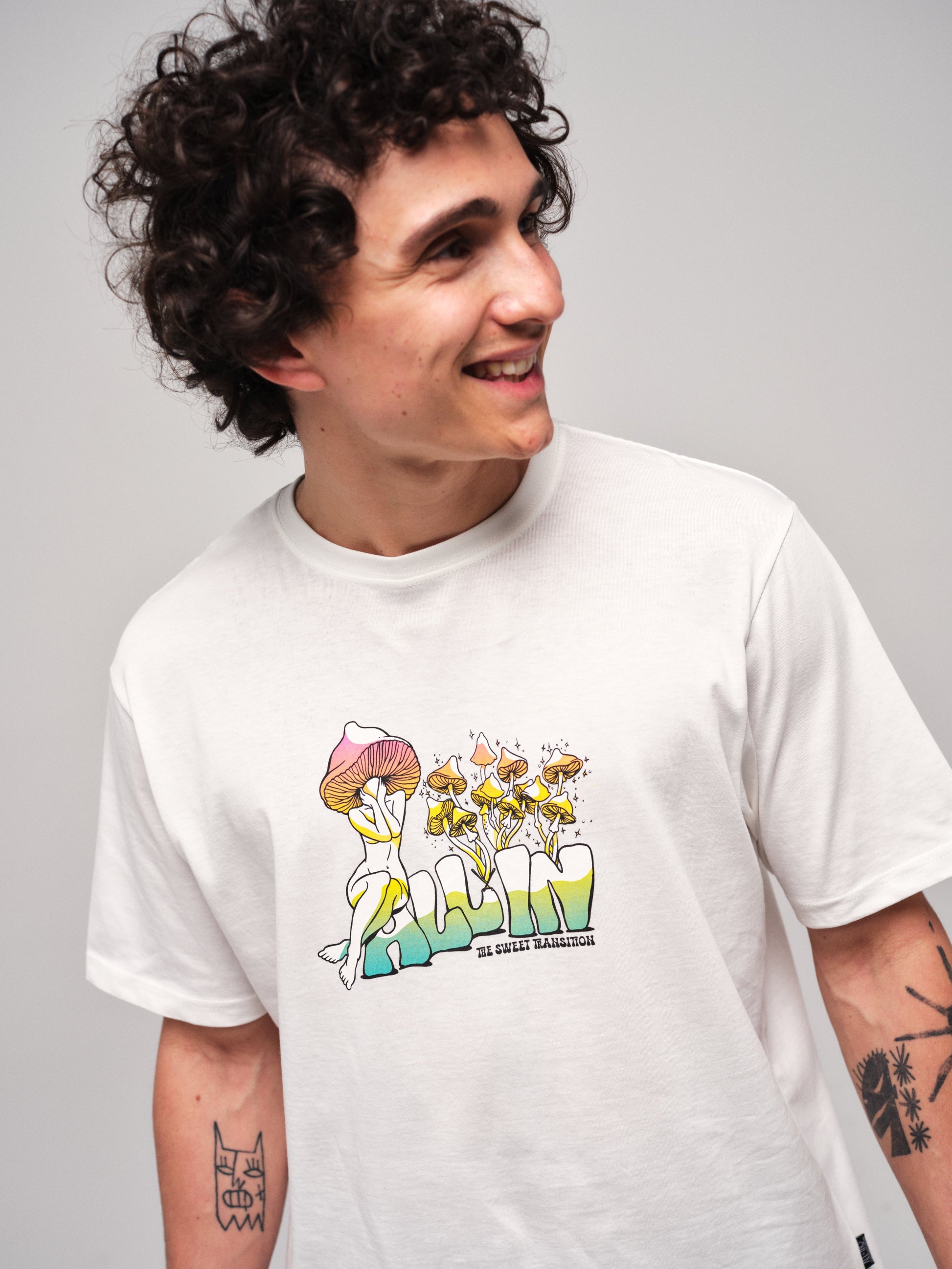 Camiseta - Champiñón - Blanca L