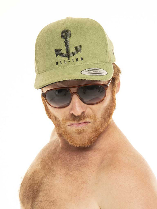 Organic Terry Velours (Flexfit) - Khaki Anchor One Size