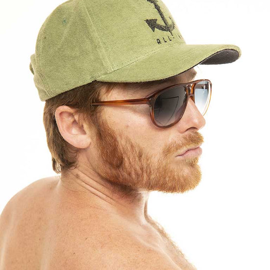 Organic Terry Velours (Flexfit) - Khaki Anchor One Size