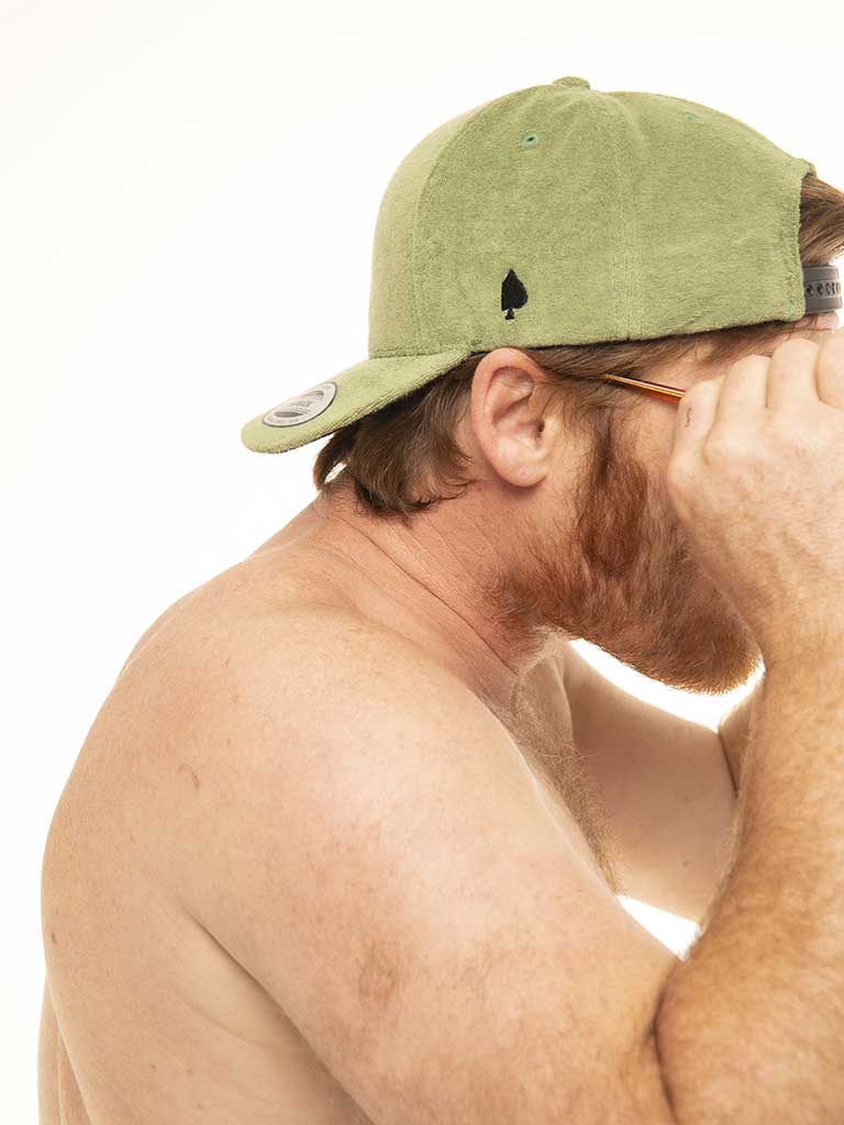 Organic Terry Velours (Flexfit) - Khaki Anchor One Size