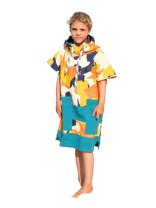 Kids' Poncho Towel 6-9 years - Sunny Camo | 100% Cotton 380gsm