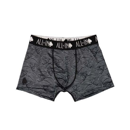 Boxer homme ALL IN motif Dark Ocean en polyester recyclé GRS et spandex