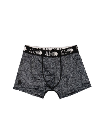 Boxer homme ALL IN motif Dark Ocean en polyester recyclé GRS et spandex
