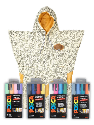 Poncho to color + 4 POSCA - Children - Shell